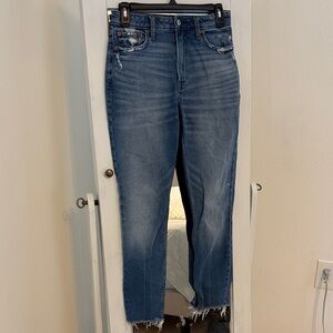 Abercrombie & Fitch Blue Cropped Jeans